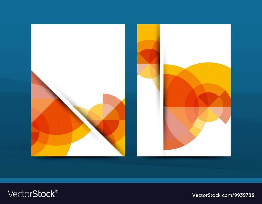 Orange annual report a4 cover brochure template Vector Image