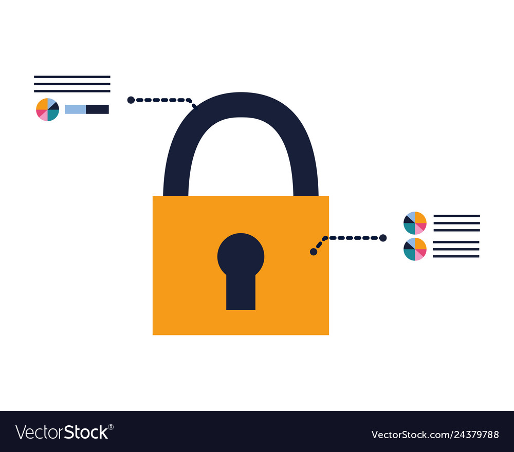 Padlock security data system sign