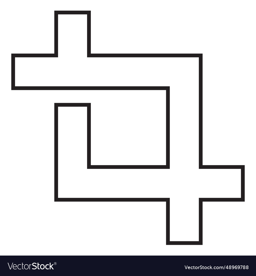 Shape cropping framing size vector image Shape cropping framing size