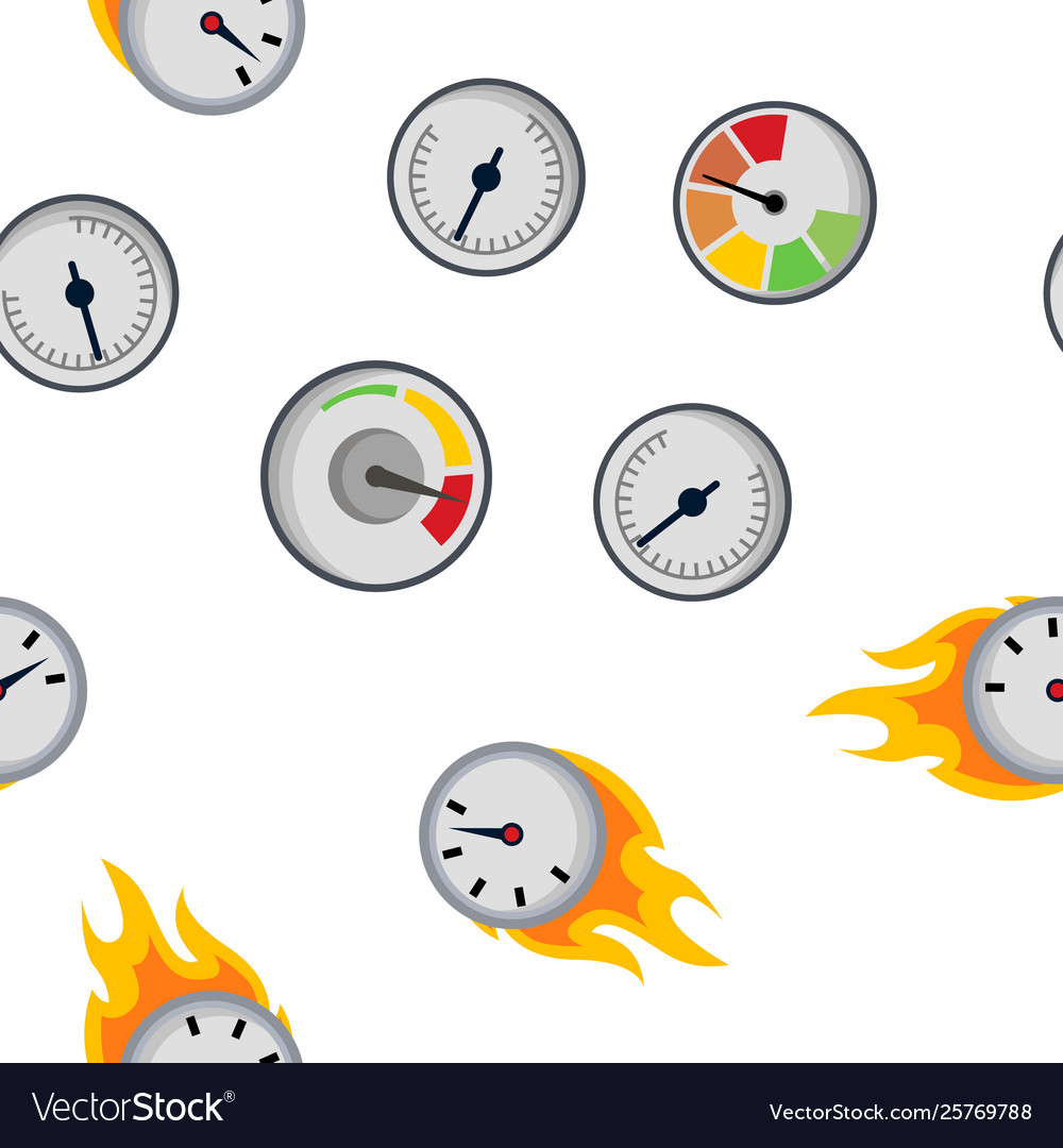 Speedometer icon seamless pattern
