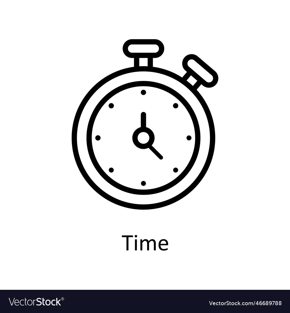 Time outline icons simple stock