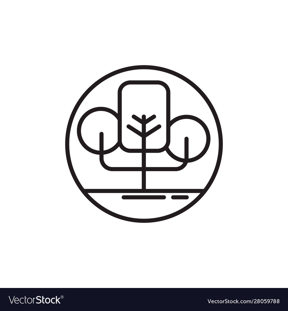 Tree with branches line style