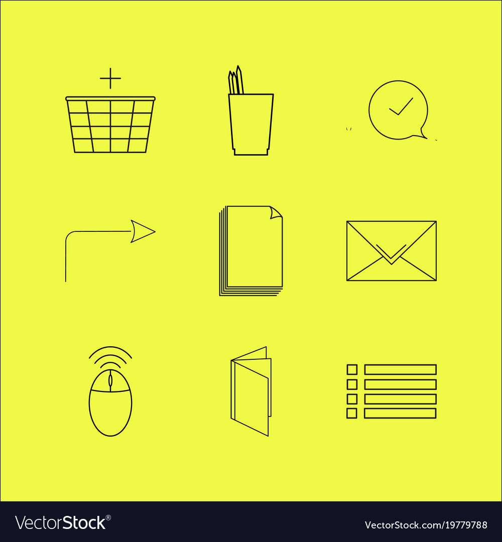 Web linear icon set simple outline icons