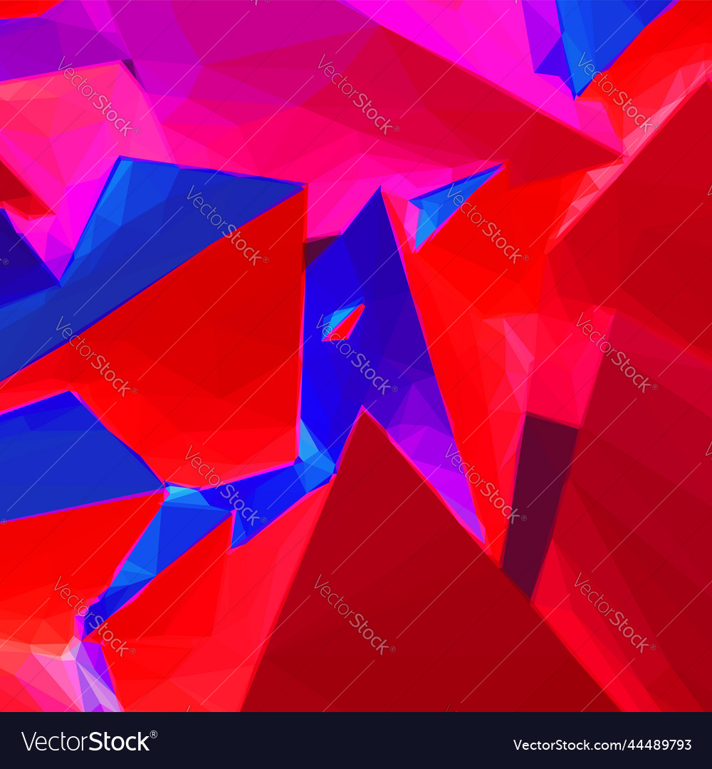 Abstract background with blue and red triangular vector image Abstract background with blue and red triangular
