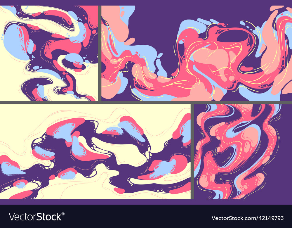 Abstract pattern of liquid blobs flow shapes vector image Abstract pattern of liquid blobs flow shapes