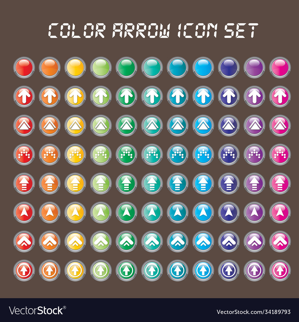 Arrow Button Icon Set - Circular & Directional
