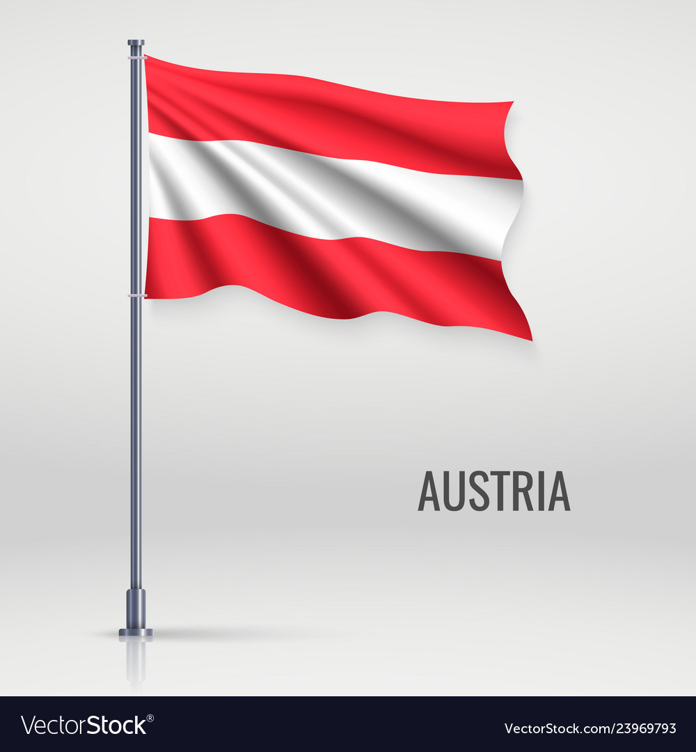 Austria Flag on Pole