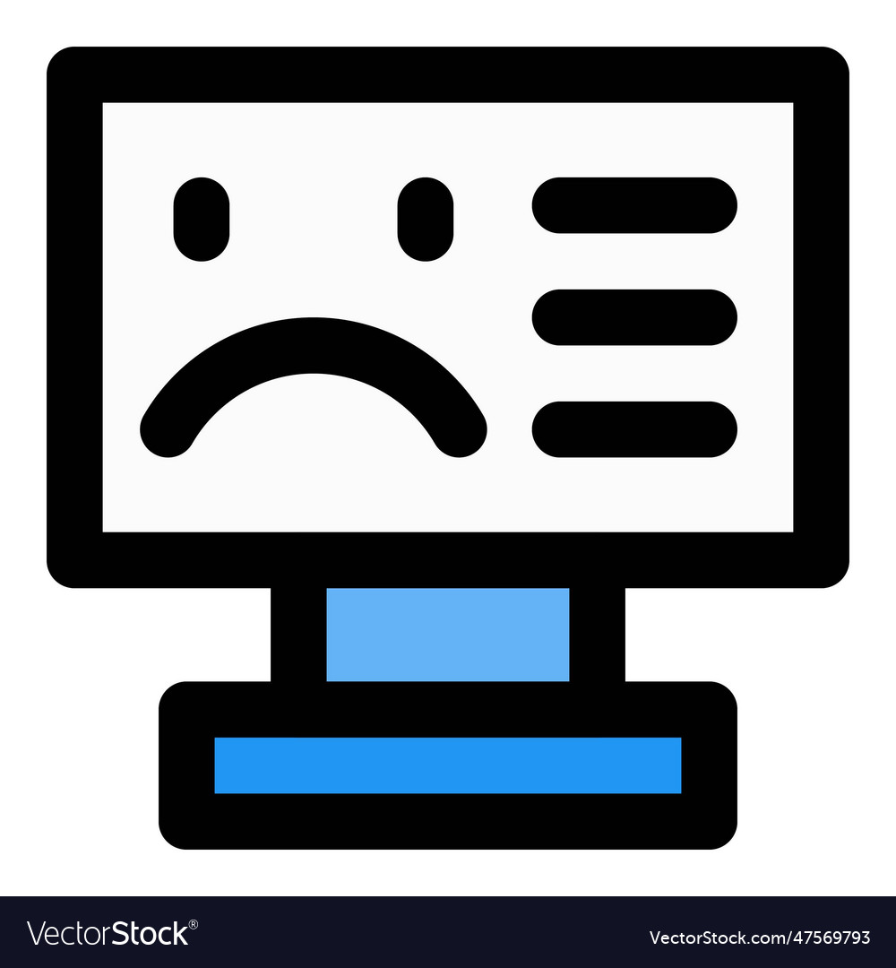 Blue screen indicating a system failure