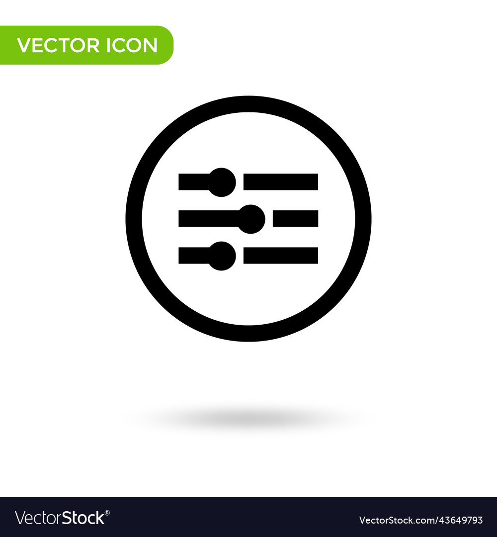 Control panel slide equalizer icon minimal