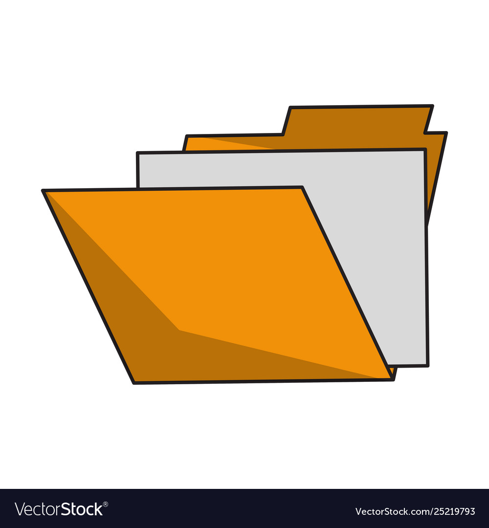 Documents folder cartoon Royalty Free Vector Image