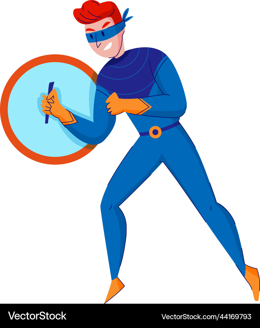 Flat superhero Royalty Free Vector Image - VectorStock