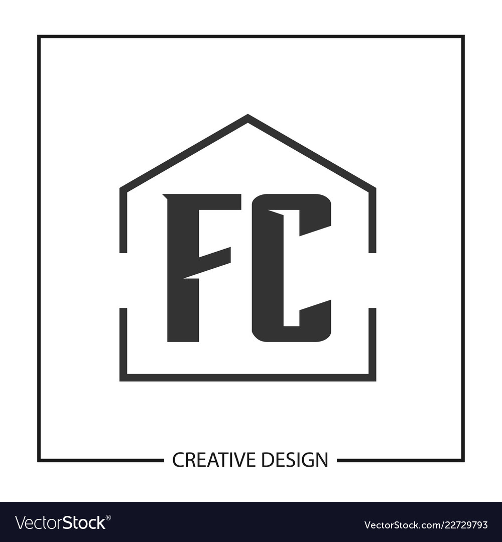 Initial letter fc logo template design