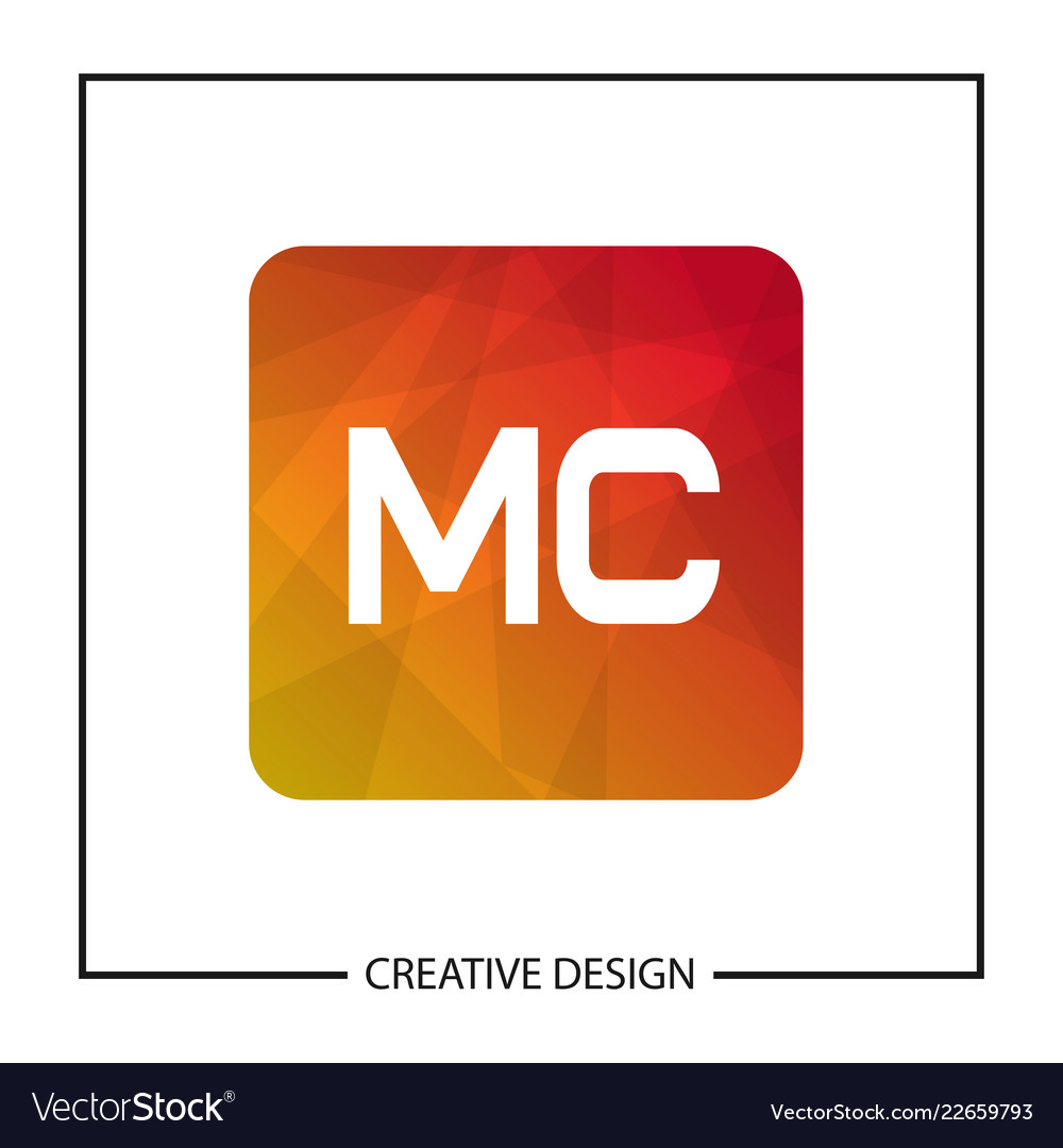 Initial Letter Mc Logo Template Design Royalty Free Vector