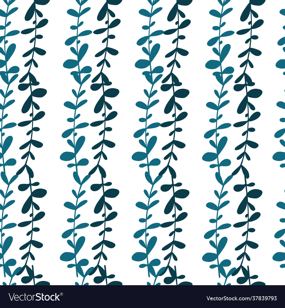 Isolated seamless botanic pattern with doodle vector image Isolated seamless botanic pattern with doodle
