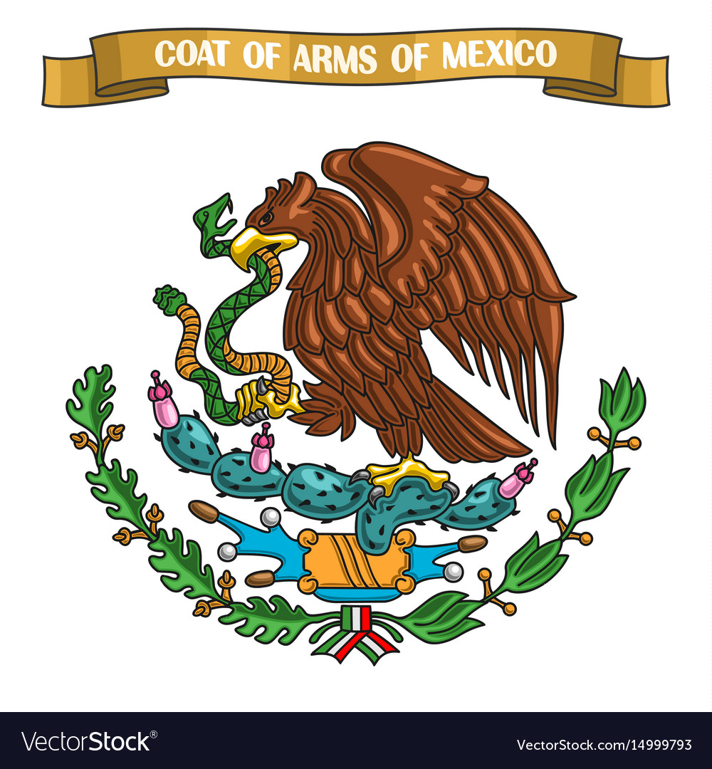 Mexican coat of arms Royalty Free Vector Image