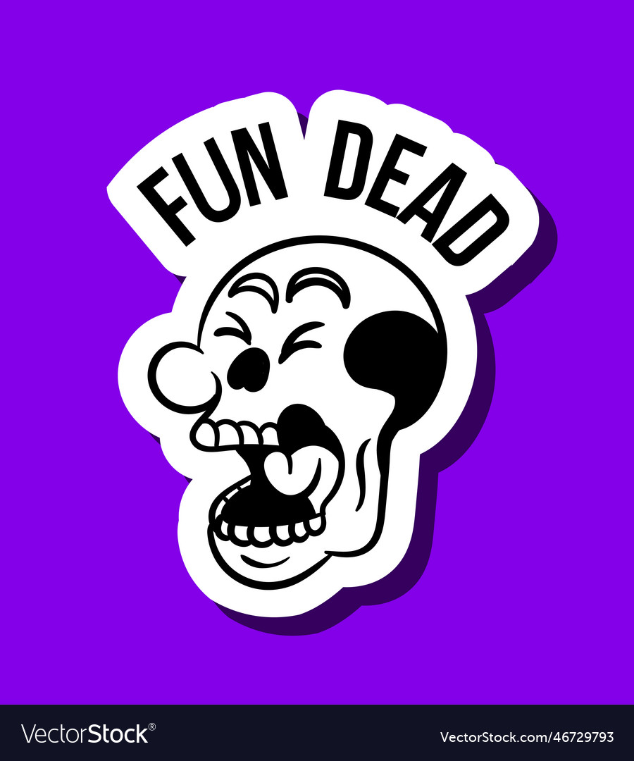 Totenkopf Aufkleber schwarz und weiß vector image Totenkopf Aufkleber schwarz und weiß