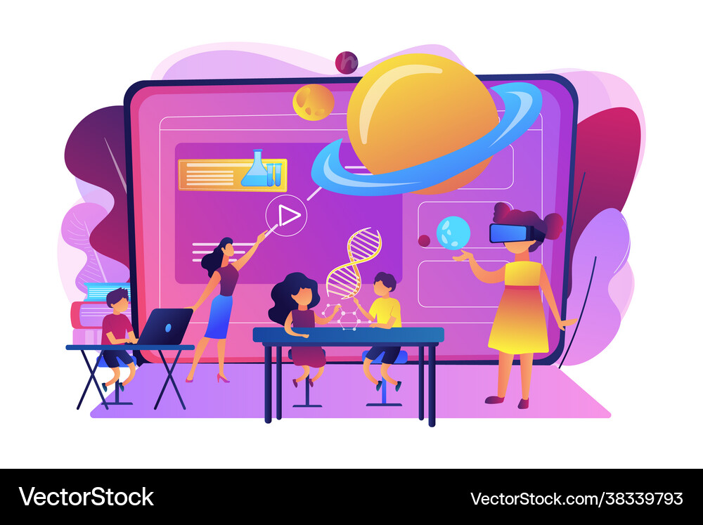 Smart Classroom Concept Royalty Free Vector Image