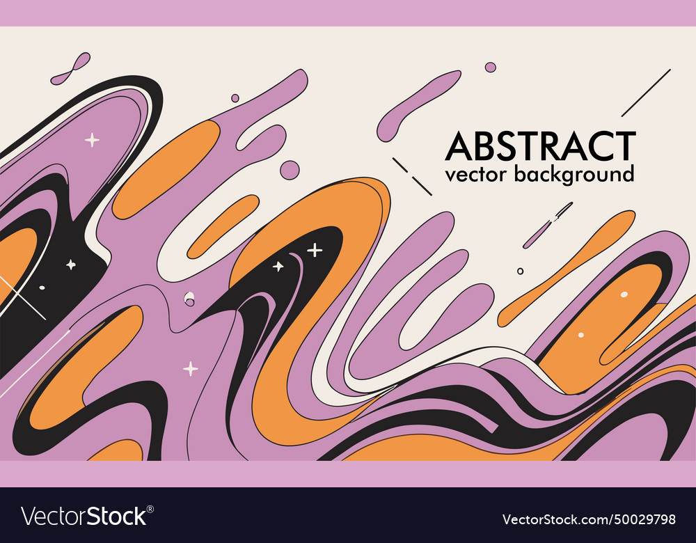 Abstract background with colorful wave retro style vector image Abstract background with colorful wave retro style