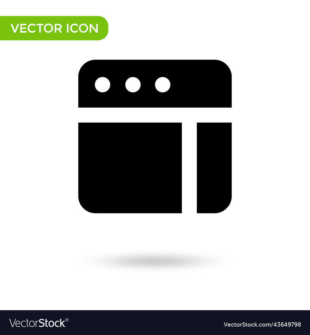 Browser window icon minimal and creative Vector Image Browser window icon minimal and creative