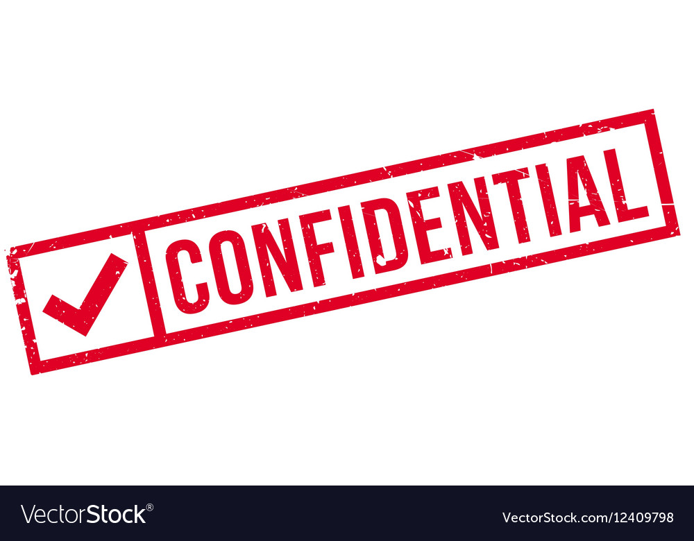 Confidential stamp rubber grunge