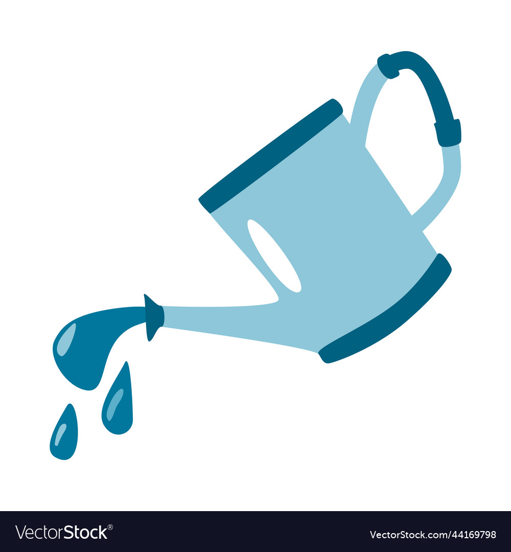 Flat watering can Royalty Free Vector Image - VectorStock