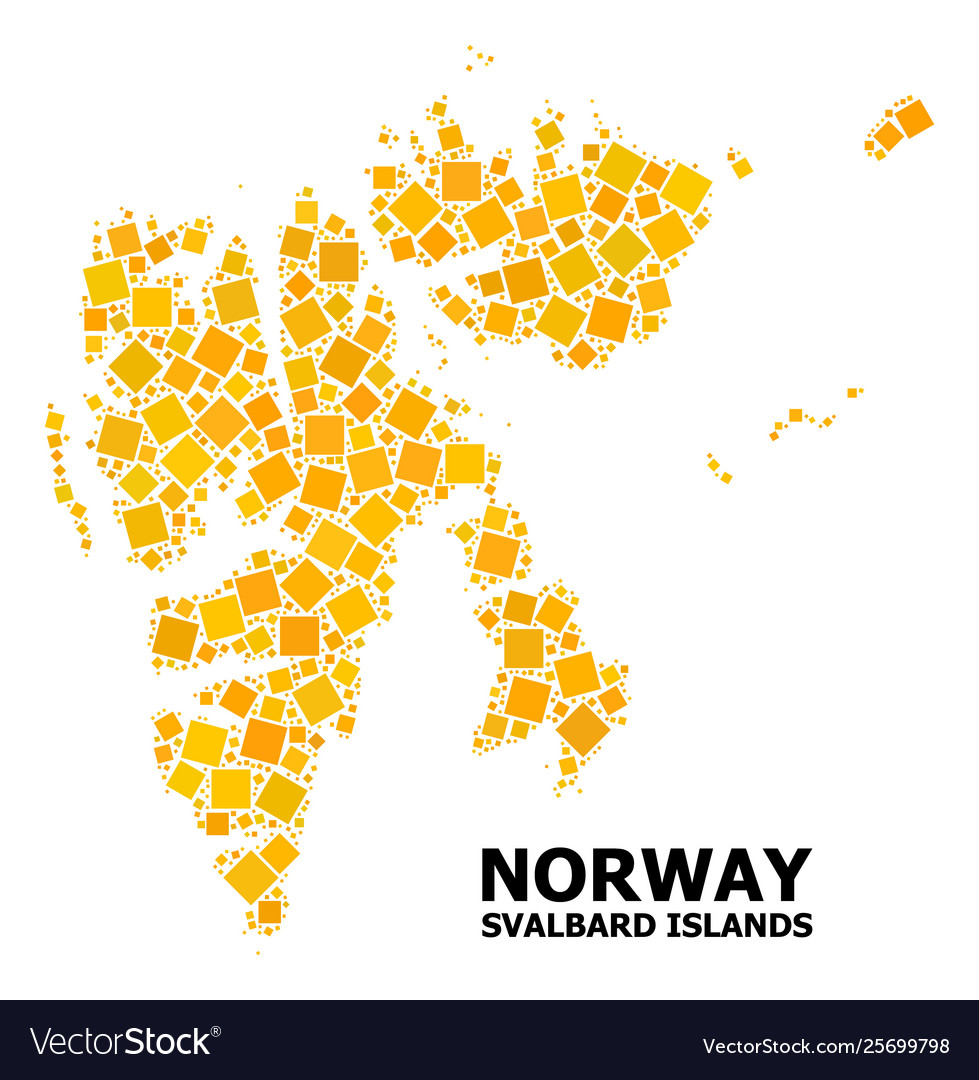 Golden rotated square pattern map svalbard