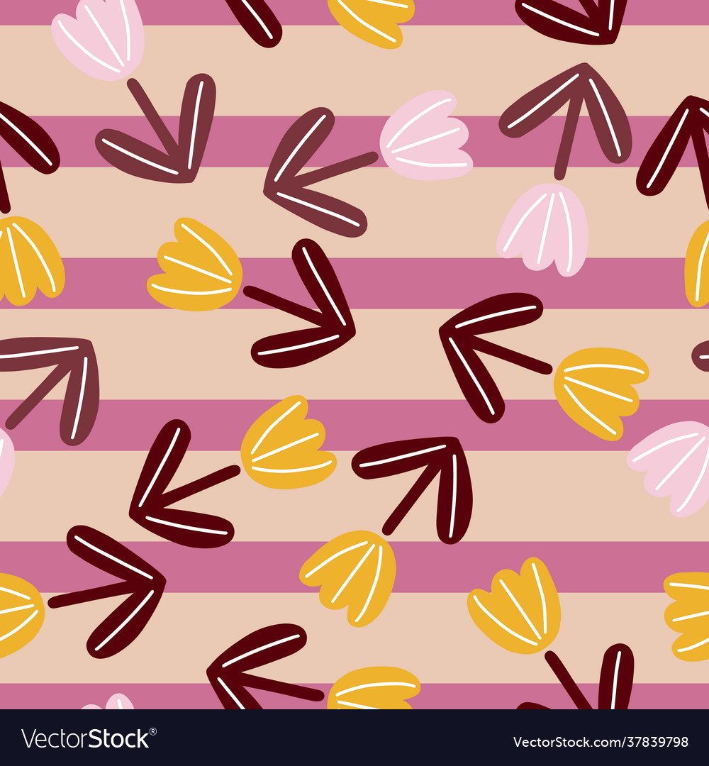 Hand drawn seamless pattern with random yellow vector image Hand drawn seamless pattern with random yellow