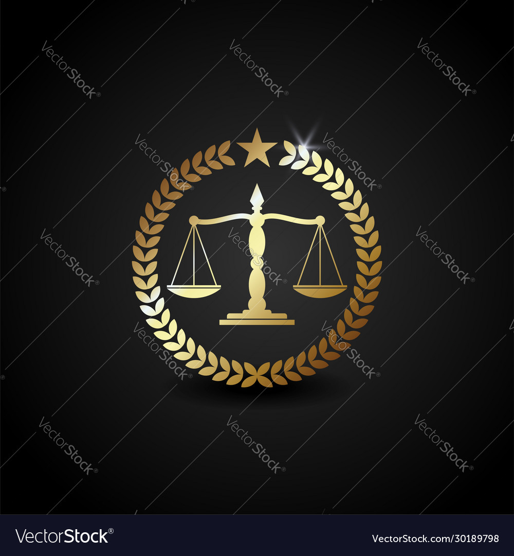 Luxury logo scale for law firm office perfect Vector Image