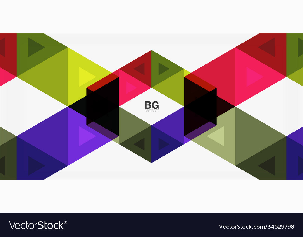 Mosaic triangle pattern abstract background Vector Image Mosaic triangle pattern abstract background