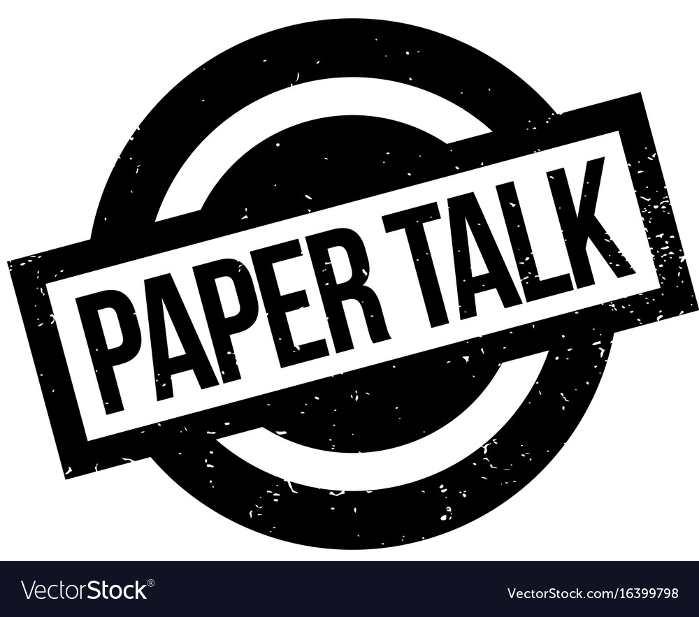 Paper talk rubber stamp