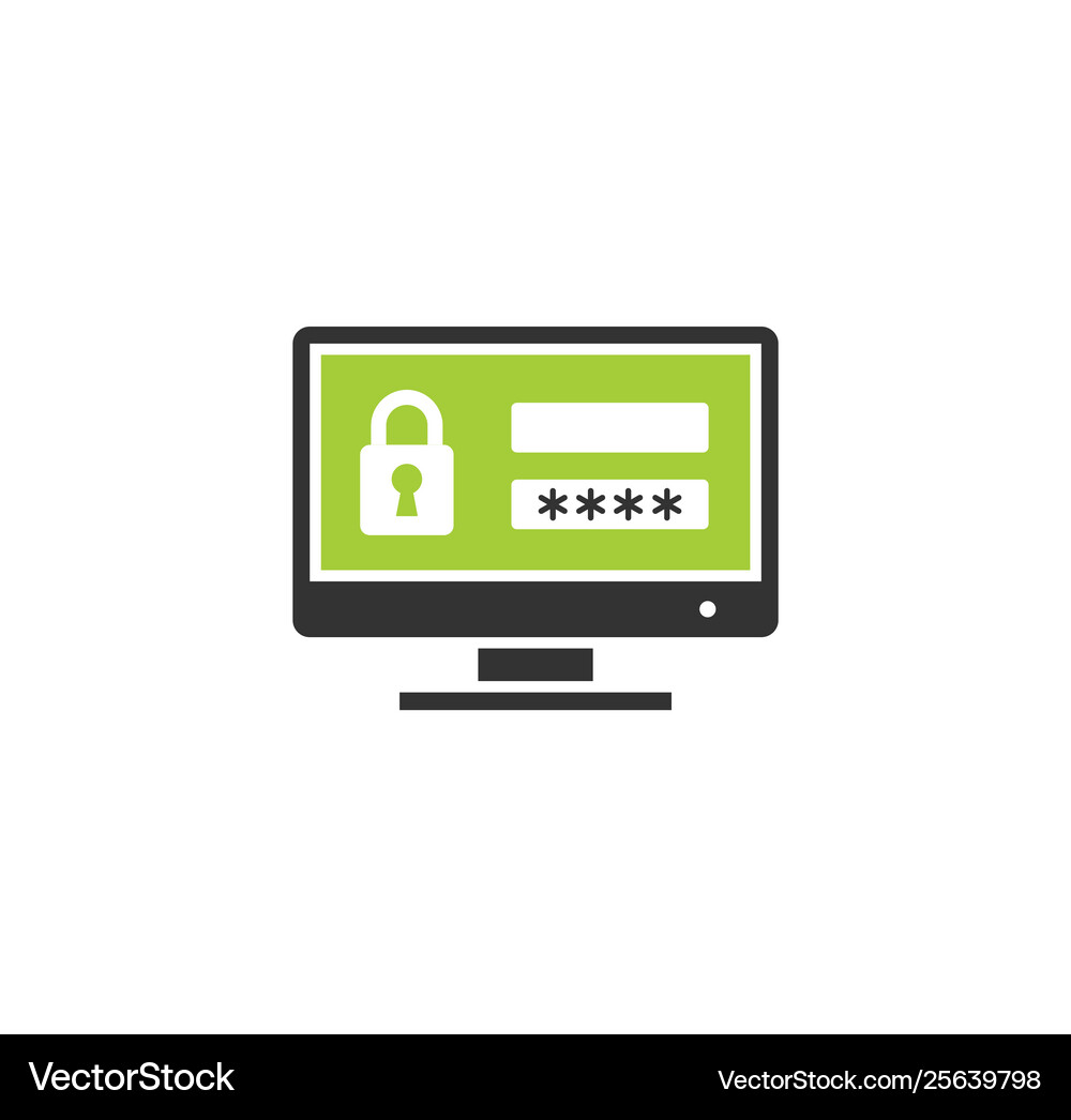 Password related icon on background for graphic Vector Image