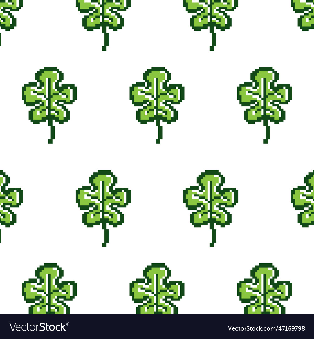 Pattern leaf pixel art design background