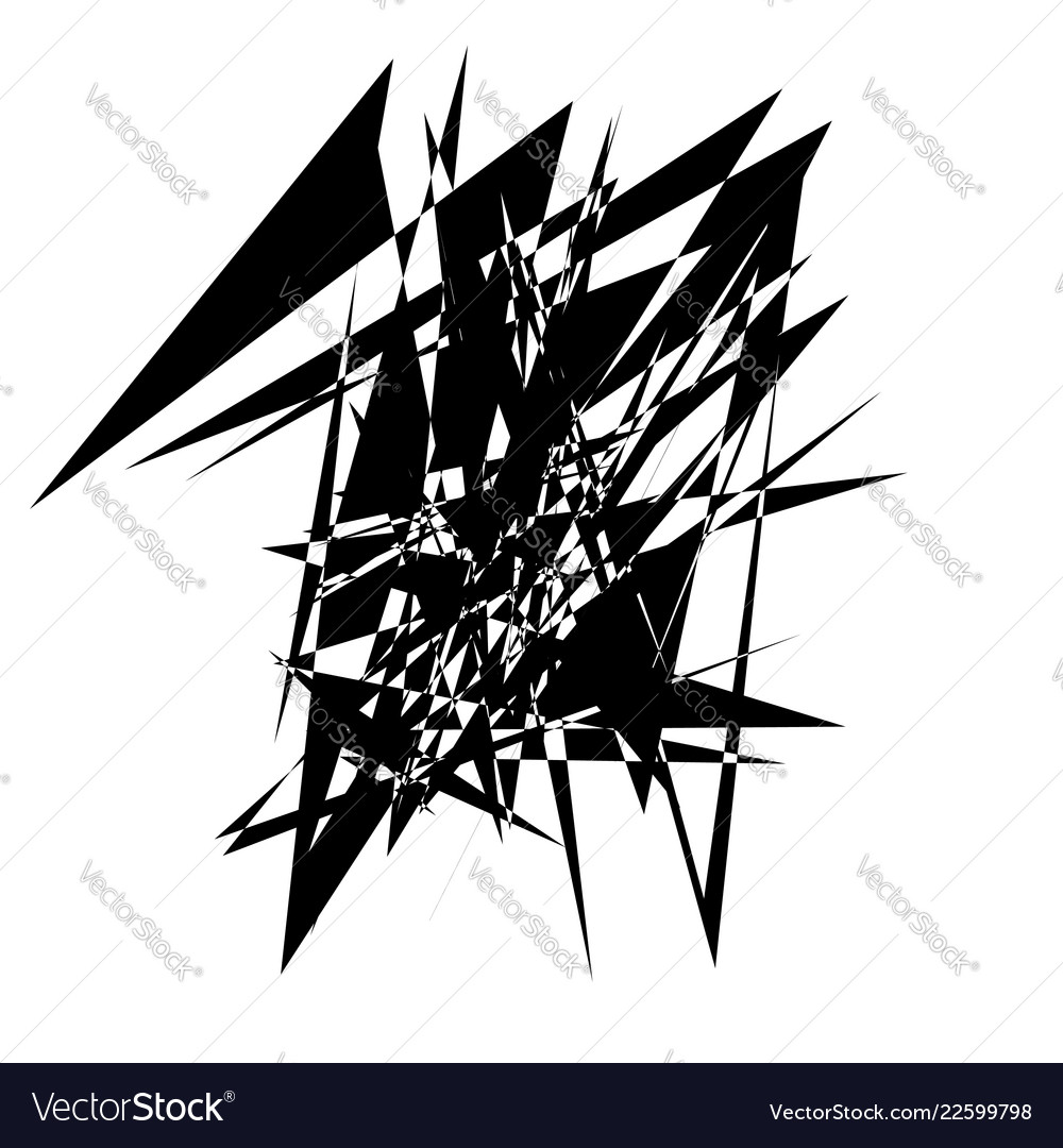 Random edgy abstract with scattered vector image Random edgy abstract with scattered