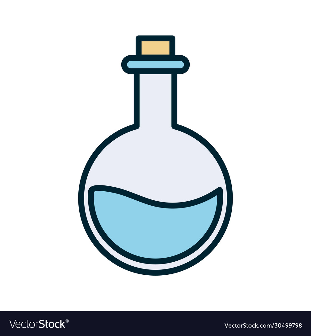 Science flask line and fill style icon