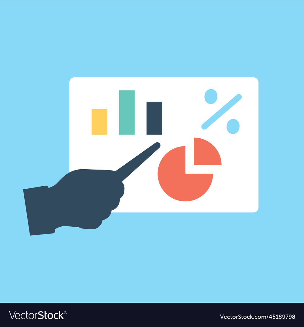 Slide for presentation icon Royalty Free Vector Image