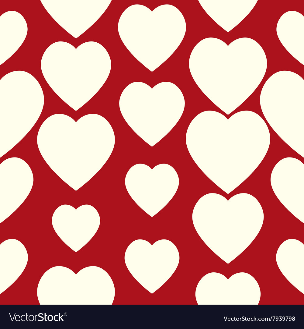 Valentine pattern Seamless texture with hearts Vector Image