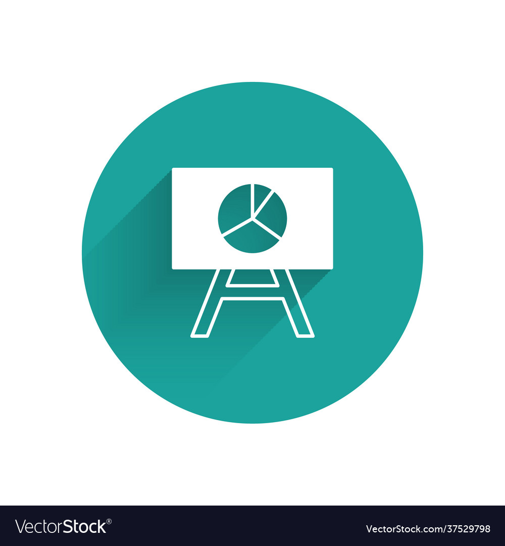 White board with graph chart icon isolated Vector Image White board with graph chart icon isolated
