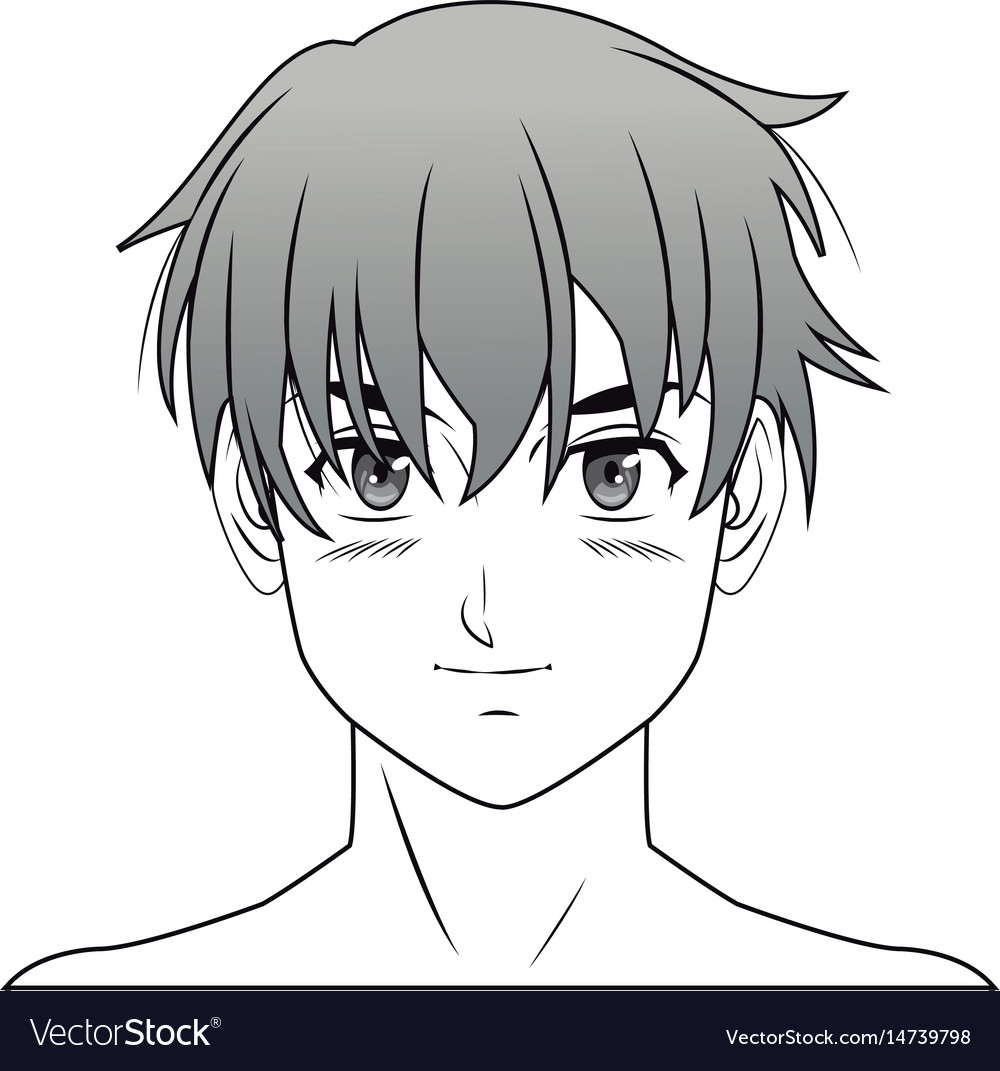 Premium Vector  Young man anime style character vector