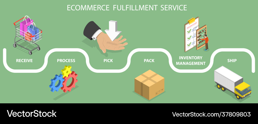 3d isometric flat conceptual Royalty Free Vector Image