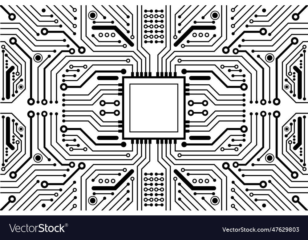 Abstract background with technology circuit board vector image Abstract background with technology circuit board