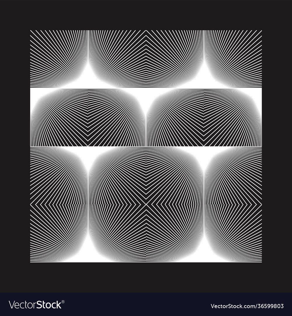 Abstract geometric pattern with op art effect vector image Abstract geometric pattern with op art effect