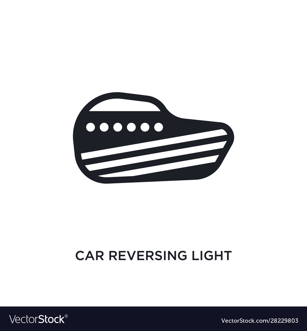 Car reversing light isolated icon simple element