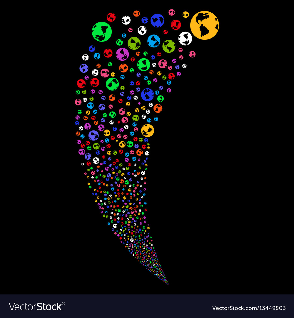 Earth random stream vector image Earth random stream
