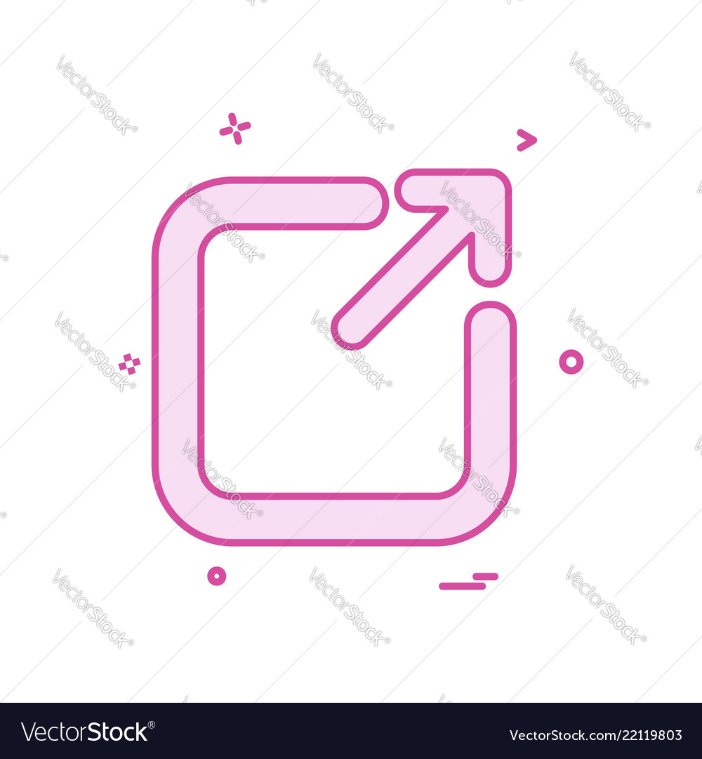 Exit icon design vector image Exit icon design