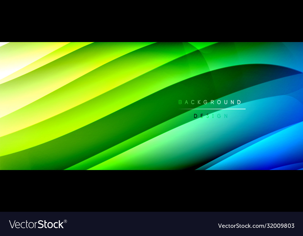 Fluid gradient waves with shadow lines and glowing