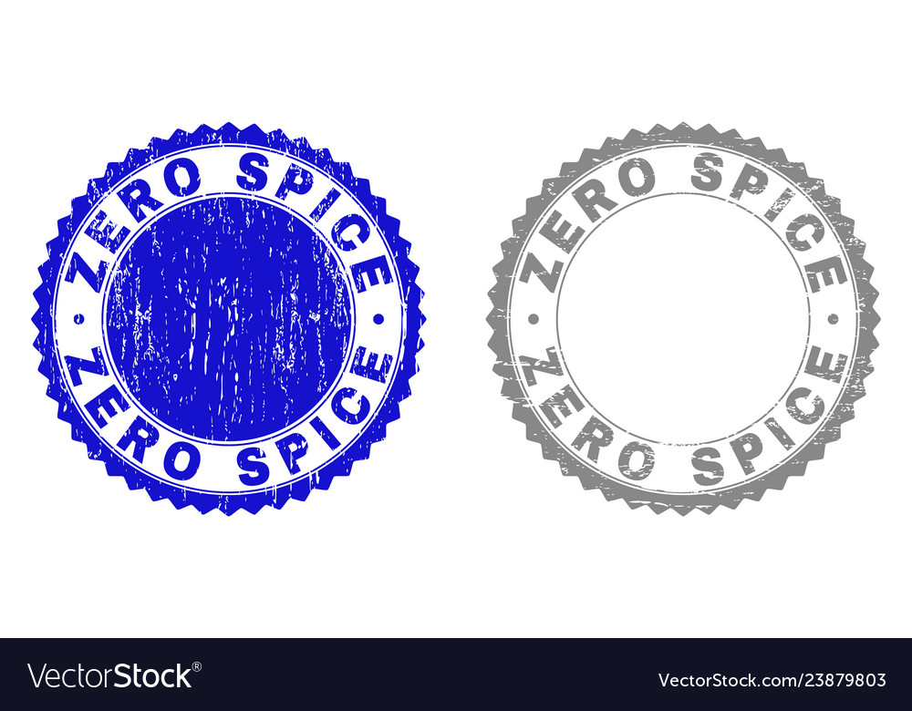 Grunge zero spice scratched stamps