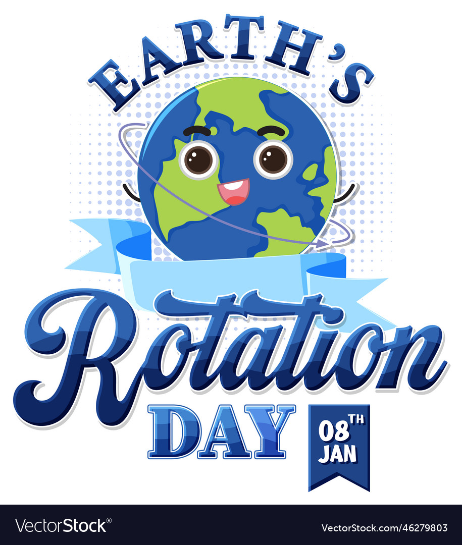 Happy earths rotation day banner design