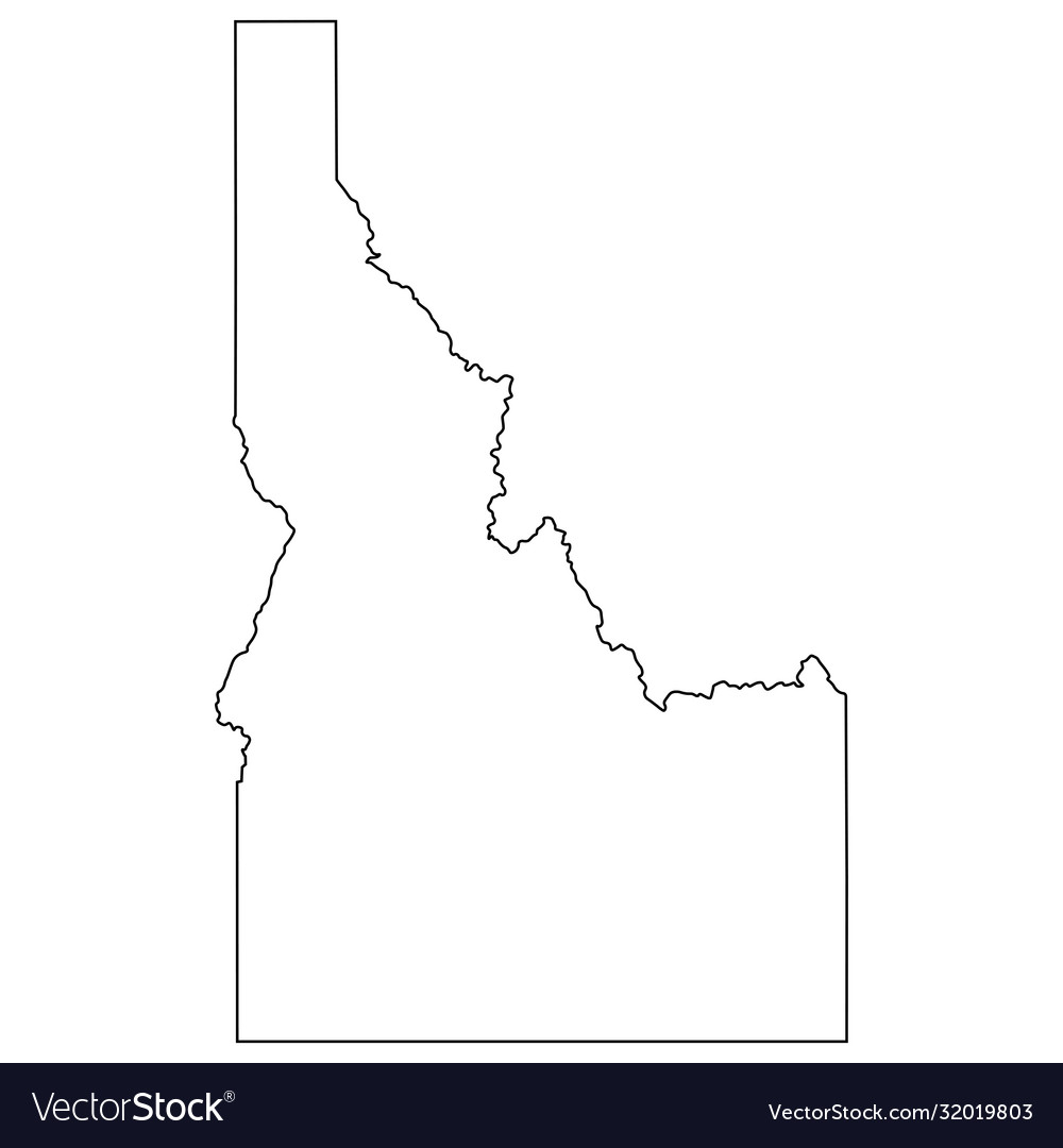 Idaho State Border Map Outline