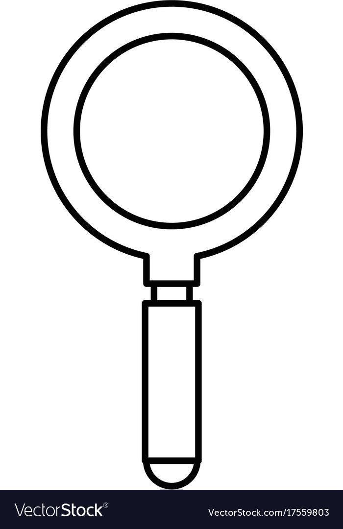 Magnifying glass isolated icon Royalty Free Vector Image