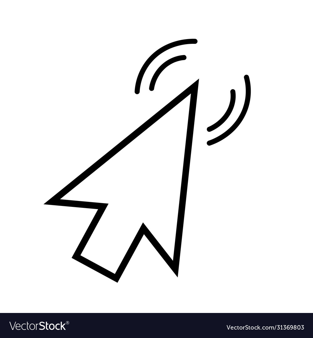 Mouse arrow cursor flat web icon or sign isolated